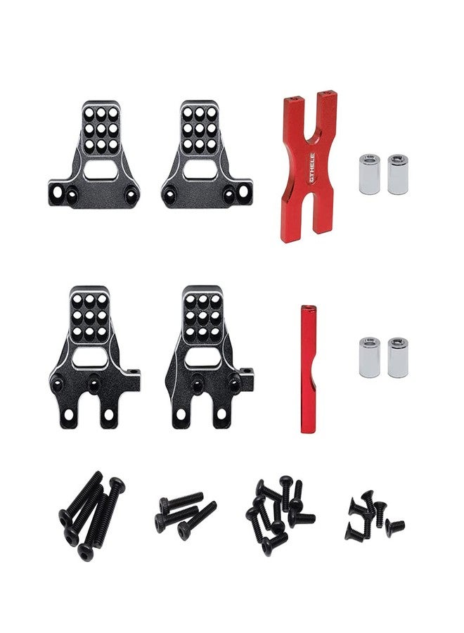 GTHELE Shock Mounts Multi-Hole Damper Holder Tower Aluminum for TRX4M Defender 1/18 RC Crawler Upgrades (Red) - Image 2